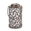 Accent Plus Iron Swirls Solar Garden Lantern