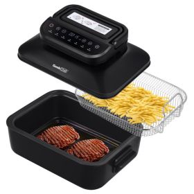 Geek Chef 7In1 Smokeless Electric Indoor Grill with Air Fry; Roast; Bake; Portable 2 in 1 Indoor Tabletop Grill & Griddle; Removable Non-Stick Plate;