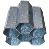 Galvanized Metal Tabletop Rack with 6 Honeycomb Design Bottle Storage; Gray