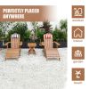 TALE Adirondack Portable Folding Side Table Square All-Weather and Fade-Resistant Plastic Wood Table Perfect for Outdoor Garden; Beach; Camping; Picni