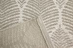 Foliage White; Neutral Indoor / Outdoor Polypropylene Area Rug 5x8