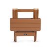 TALE Adirondack Portable Folding Side Table Square All-Weather and Fade-Resistant Plastic Wood Table Perfect for Outdoor Garden; Beach; Camping; Picni