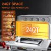WEESTA Air Fryer Toaster Oven 24 Quart - 7-In-1 Convection Oven with Air Fry, Roast, Toast, Broil & Bake Function - Air Fry Toaster Oven for Counterto